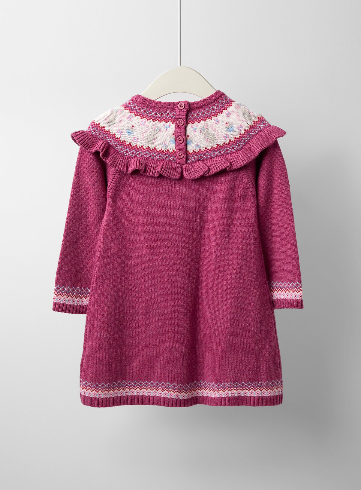 JOJO MAMAN BÉBÉ Mouse Fairisle Knitted Dress 6-12 months - Image 2 thumbnail