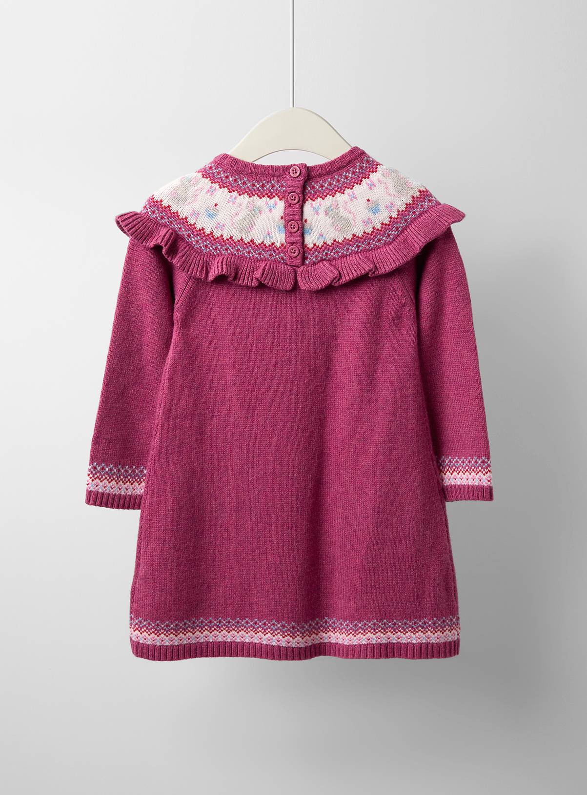 JOJO MAMAN BÉBÉ Mouse Fairisle Knitted Dress 6-12 months - Image 2