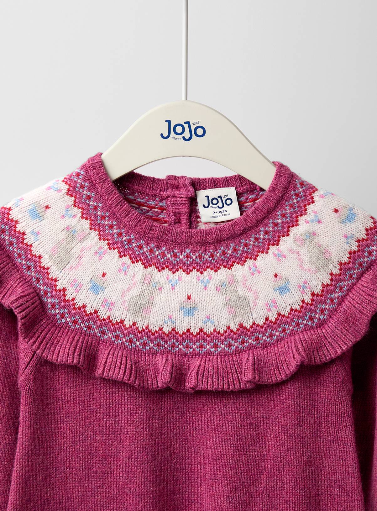 JOJO MAMAN BÉBÉ Mouse Fairisle Knitted Dress 6-12 months - Image 3
