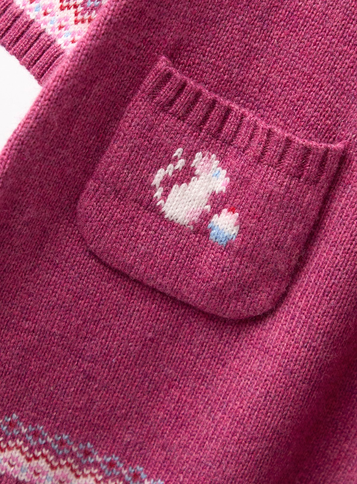 JOJO MAMAN BÉBÉ Mouse Fairisle Knitted Dress 6-12 months - Image 4 thumbnail