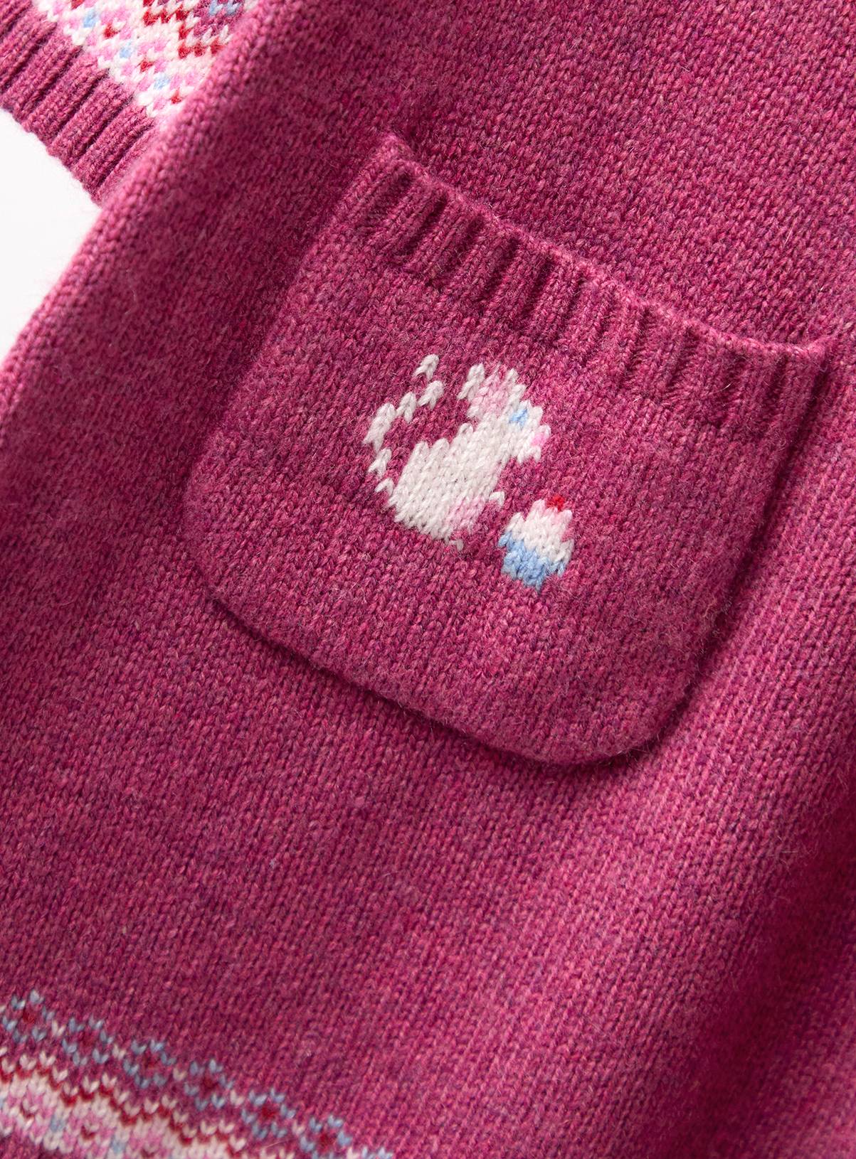 JOJO MAMAN BÉBÉ Mouse Fairisle Knitted Dress 6-12 months - Image 4