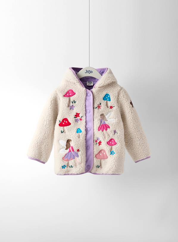 JOJO MAMAN BÉBÉ Mushroom Popper Through Fleece Jacket 2-3 Years
