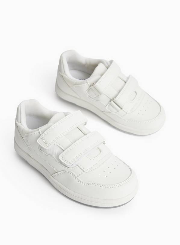 White Double Strap Trainers 9 Infant