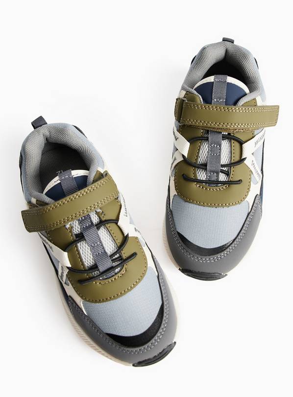 Blue & Khaki Runner Trainers 6 Infant