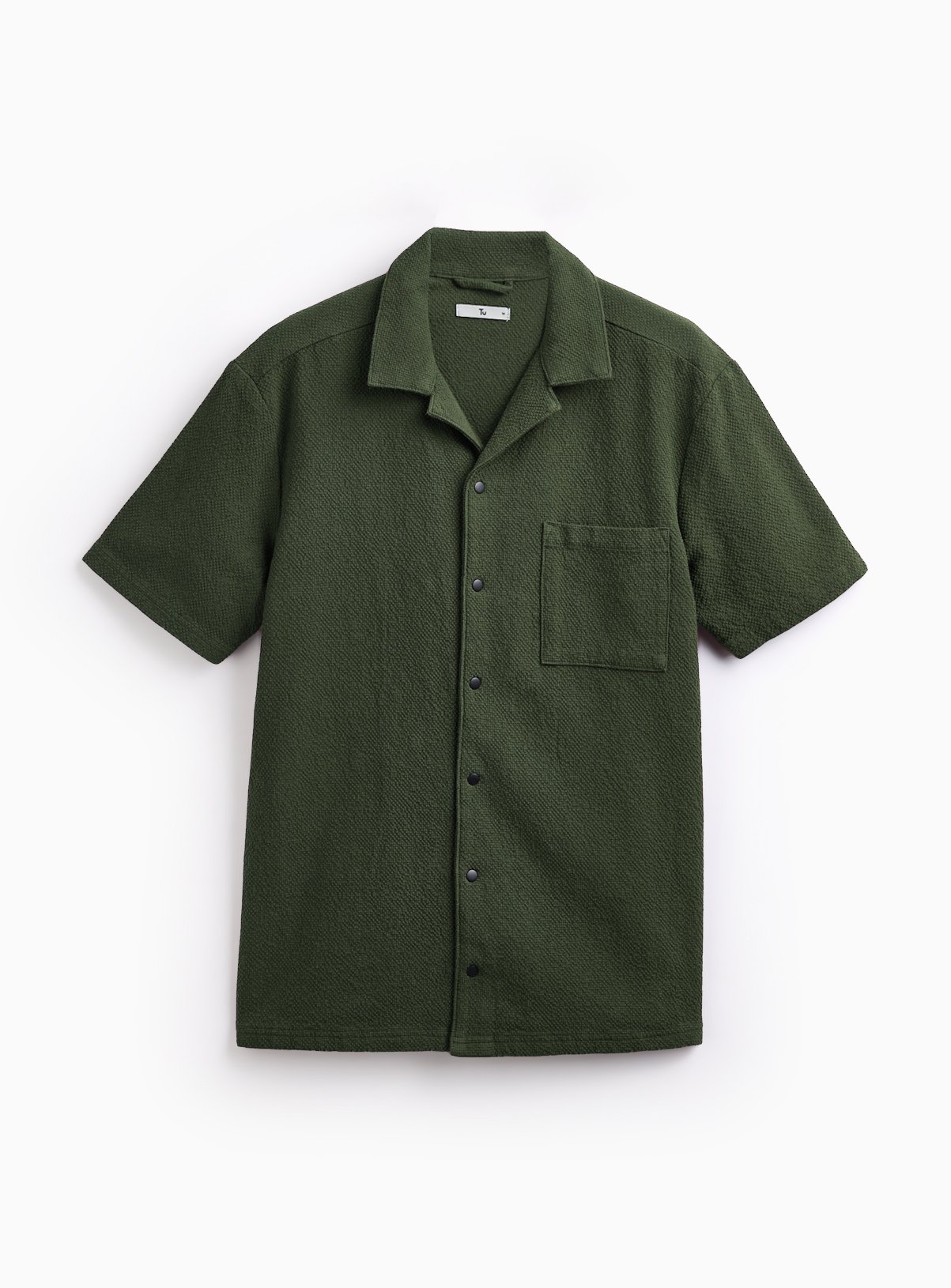 Khaki Seersucker Co-ord Shirt XXXXL - Image 3 thumbnail