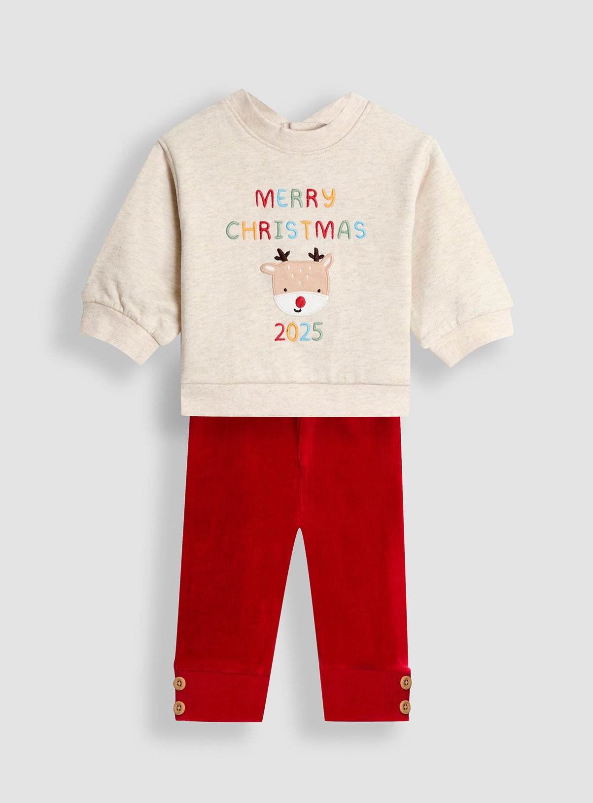 JOJO MAMAN BÉBÉ Christmas Sweatshirt And Legging Set Up To 3 mths - Image 1 thumbnail