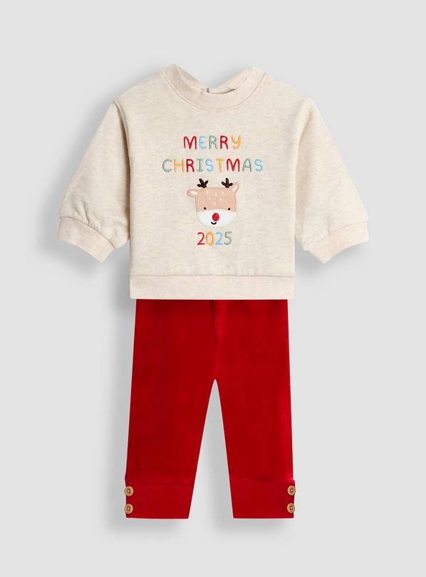 JOJO MAMAN BÉBÉ Christmas Sweatshirt And Legging Set Up To 3 mths