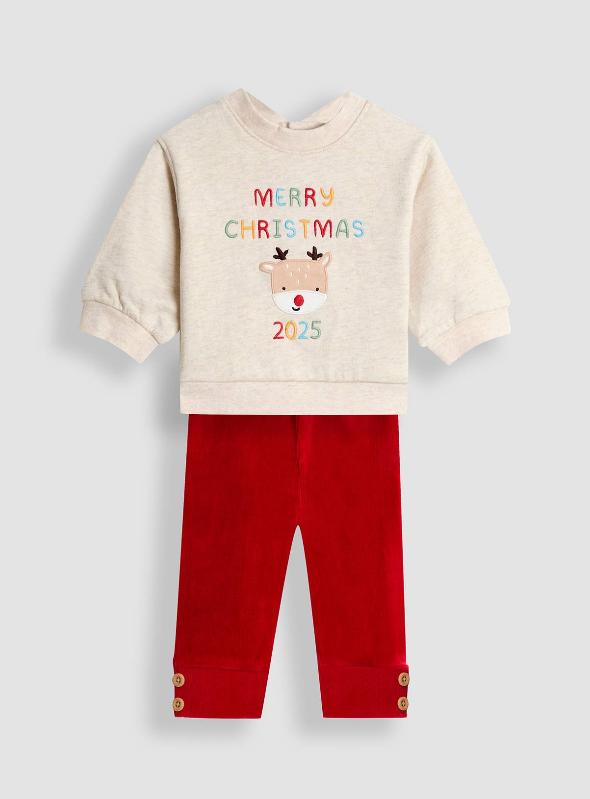 JOJO MAMAN BÉBÉ Christmas Sweatshirt And Legging Set Up To 3 mths - Image 1