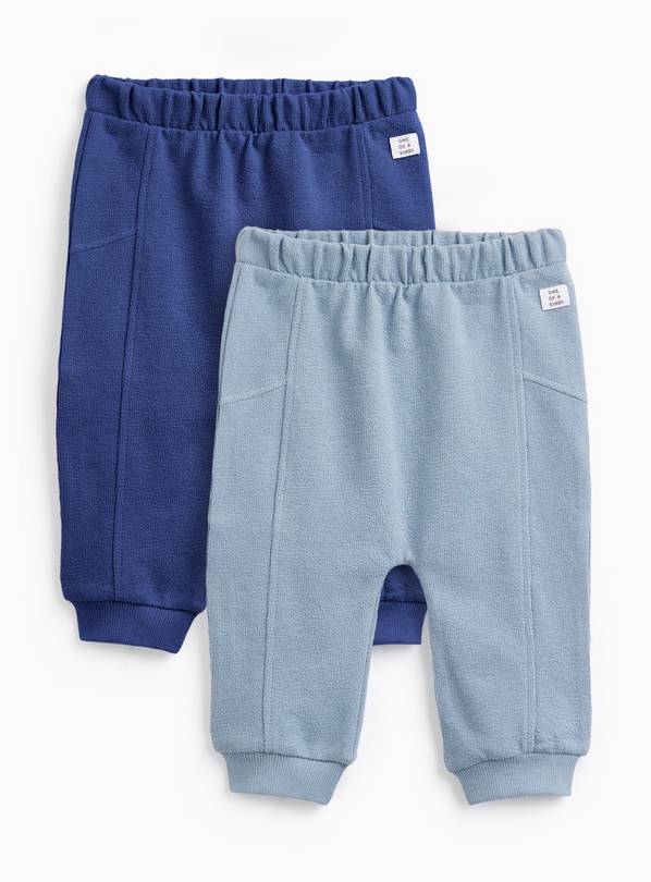 Blue Cuffed Joggers 2 Pack 18-24 months