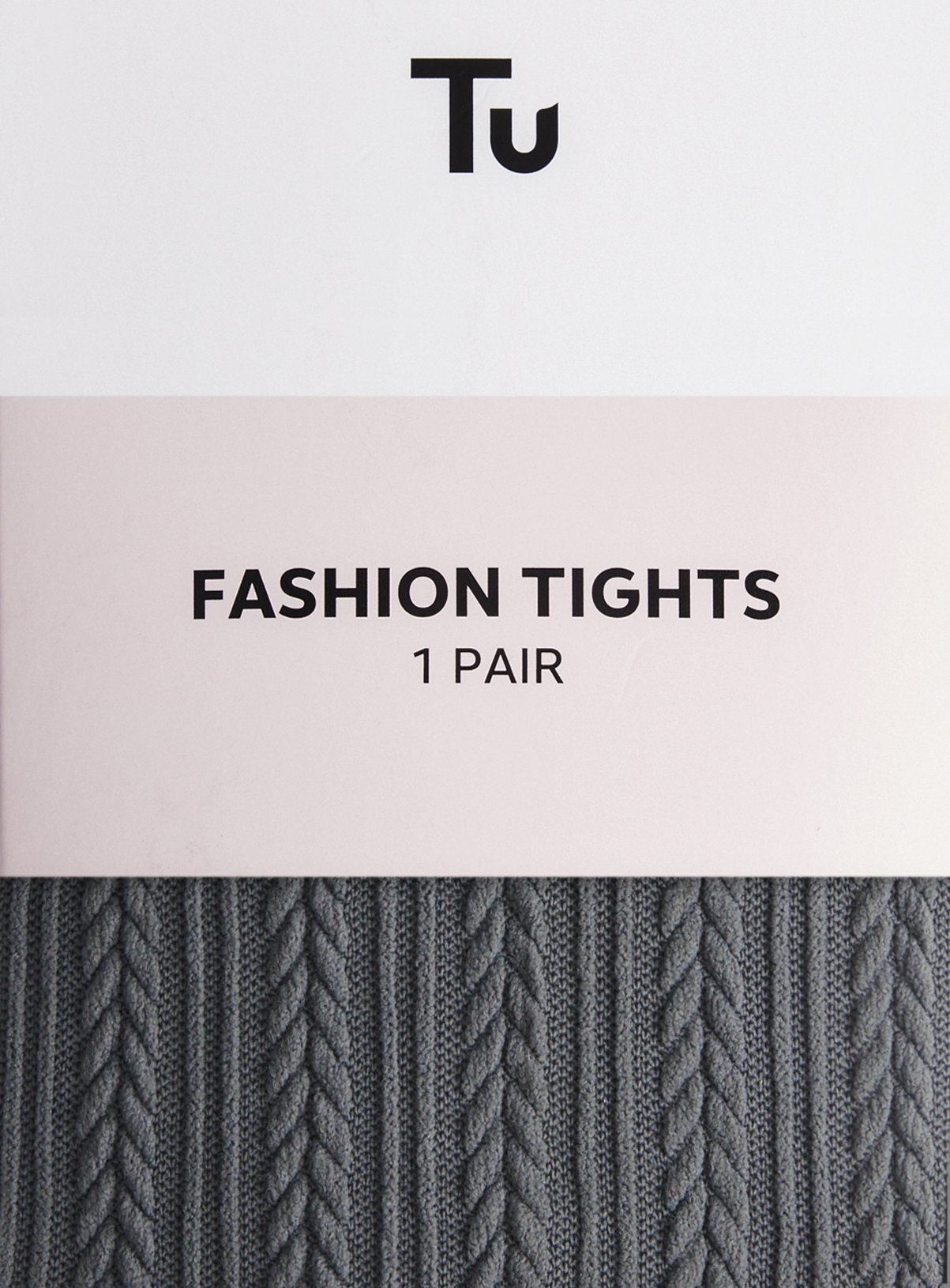 Charcoal Cable Tights 40 Denier S - Image 2 thumbnail