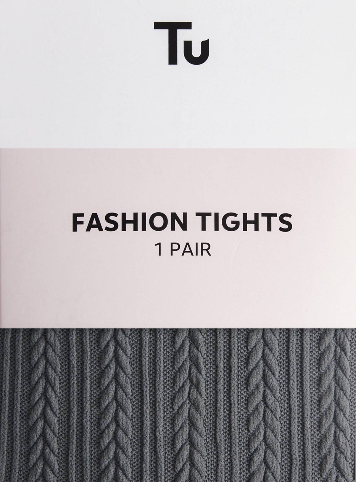 Charcoal Cable Tights 40 Denier S - Image 2