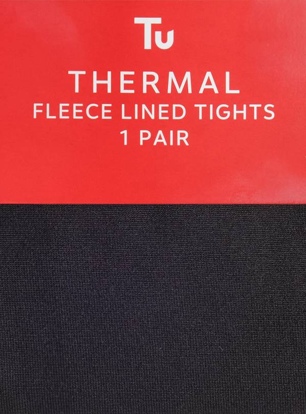 Black Fleece Lined Tights 5-6 years
