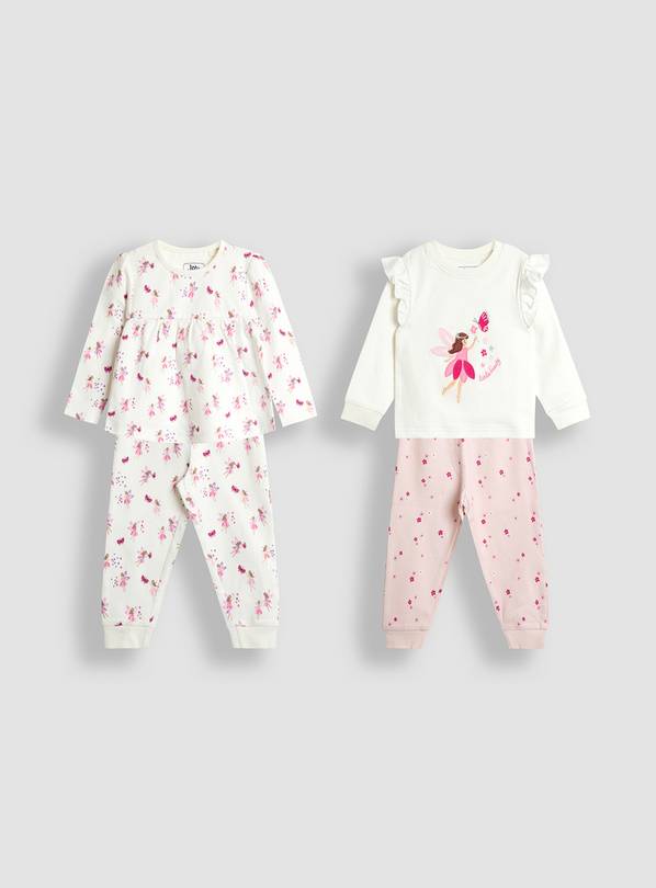 JOJO MAMAN BÉBÉ 2 Pack Fairy Print Jersey Pyjamas 2-3 Years