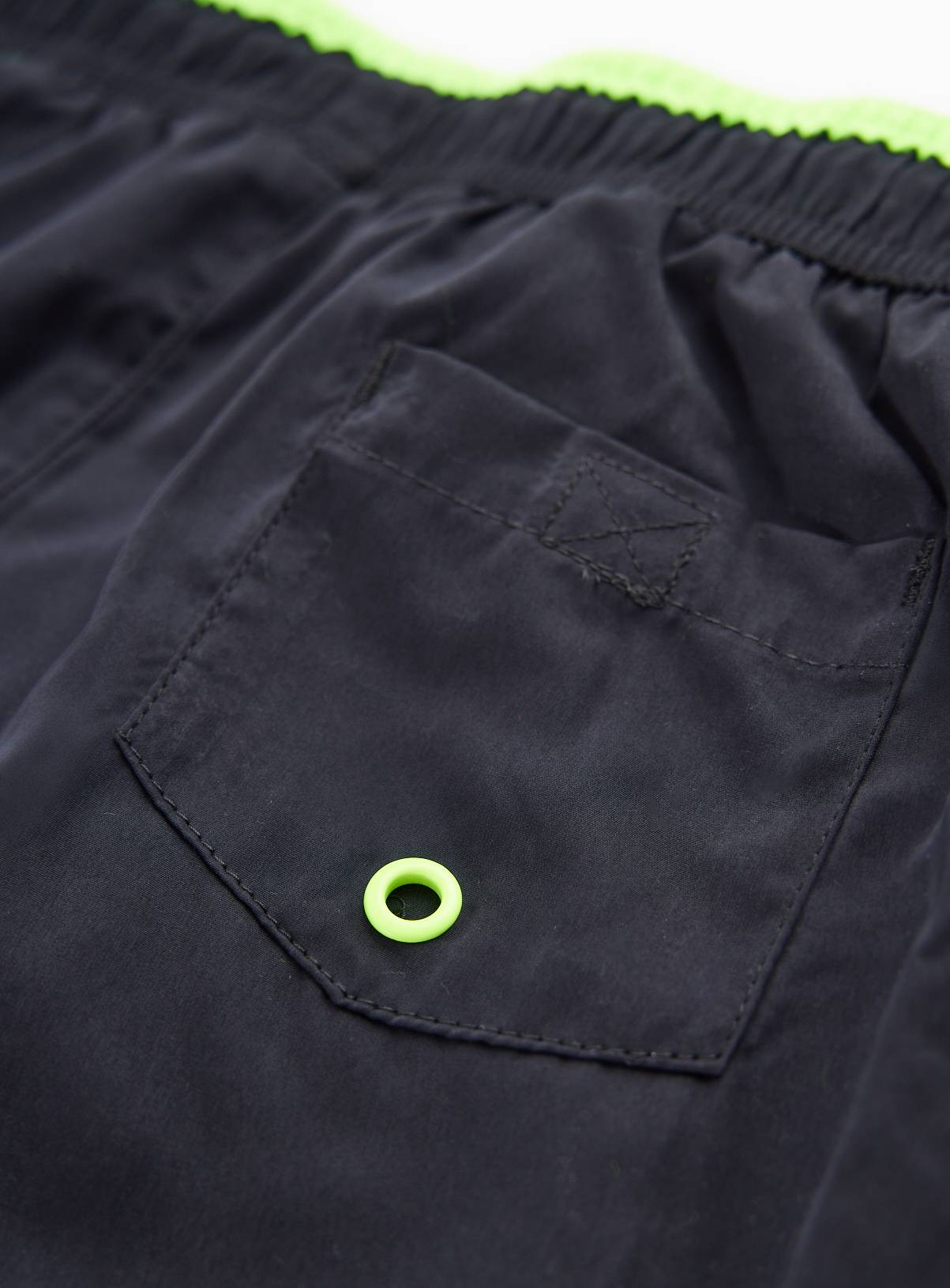 Black Neon Contrast Swim Shorts 2-3 years - Image 2