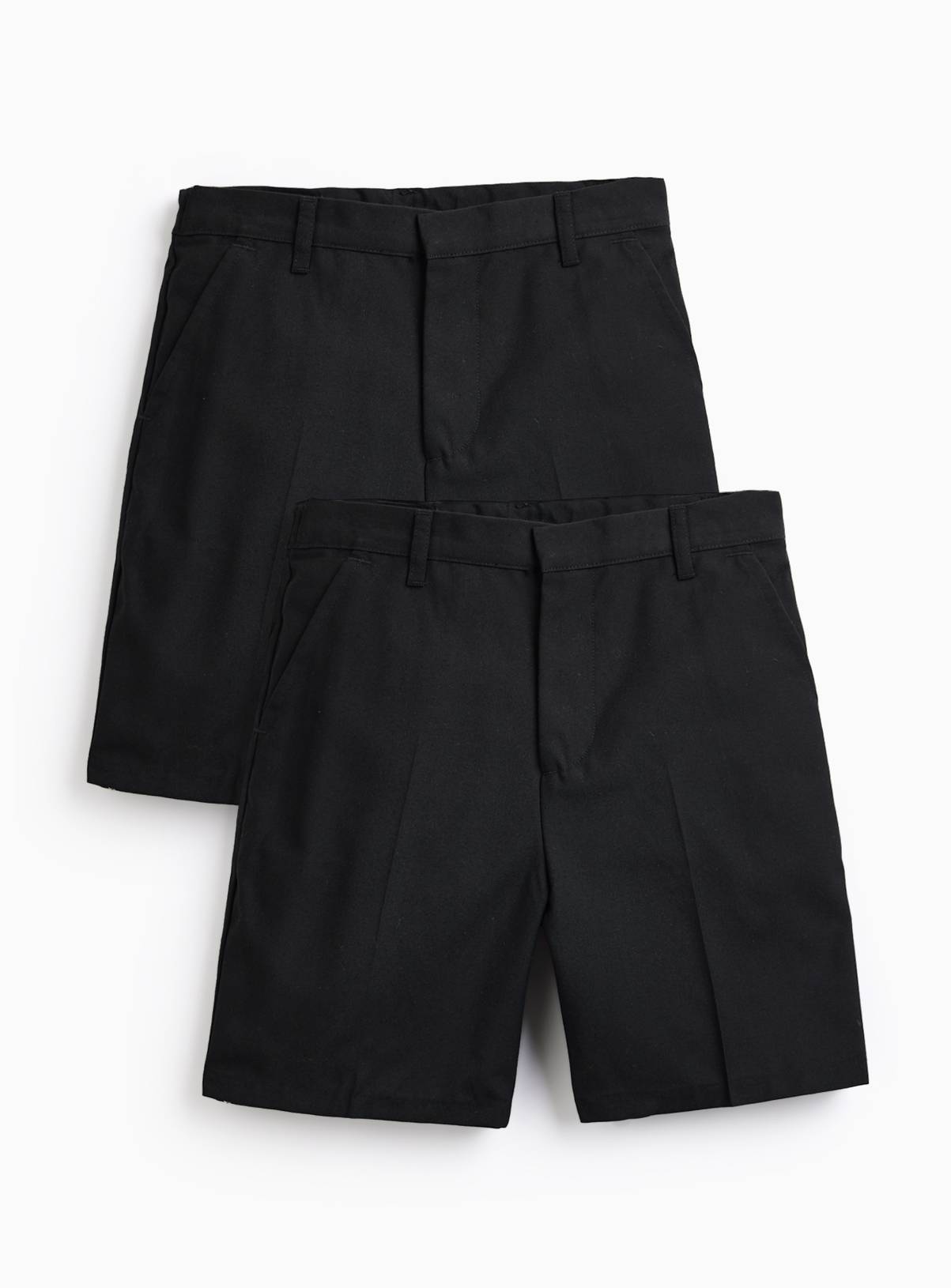 2 Pack Classic Black Shorts Generous Fit 9 years - Image 1