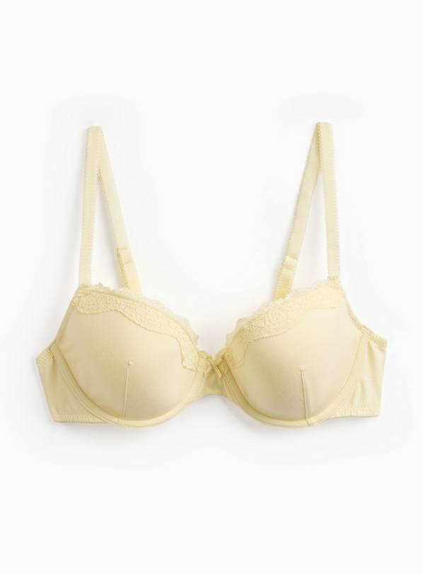 Yellow Padded Underwired T-Shirt Bra 32A