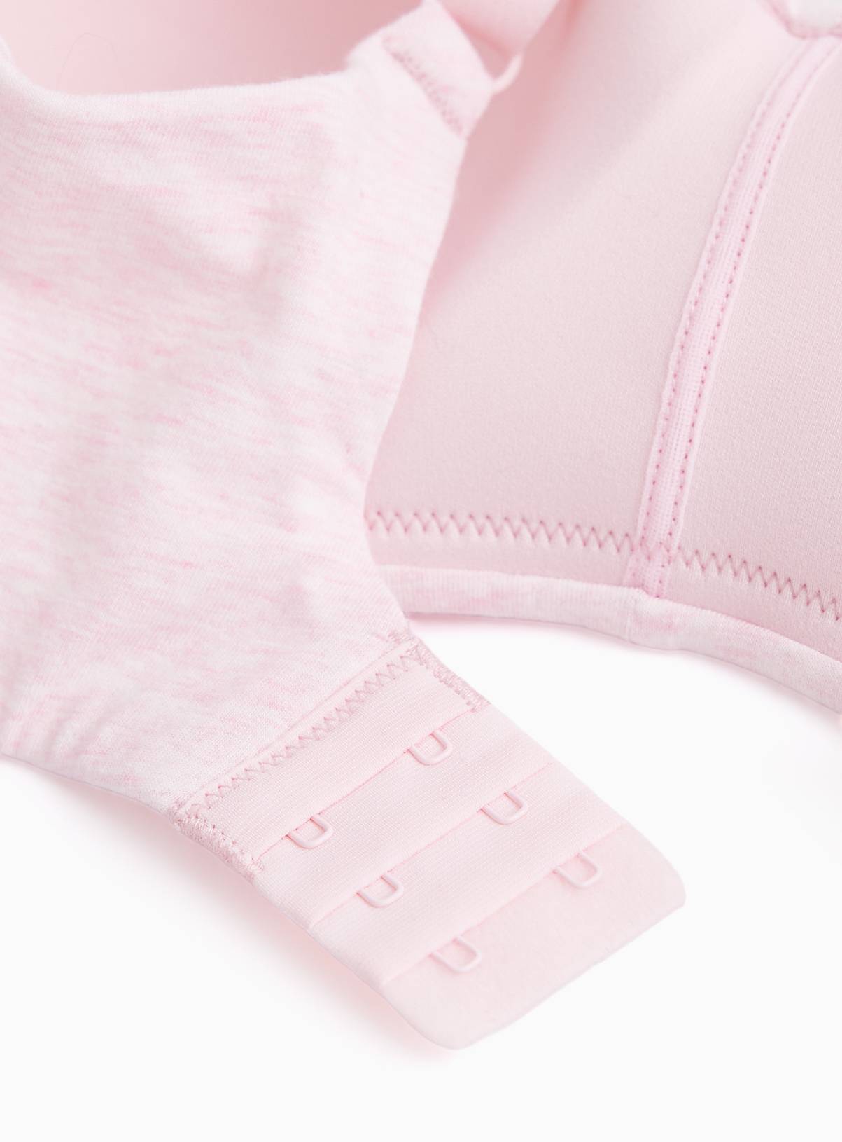 Pink Cottonform™ Non-Wired Padded Plunge Bra 36D - Image 4