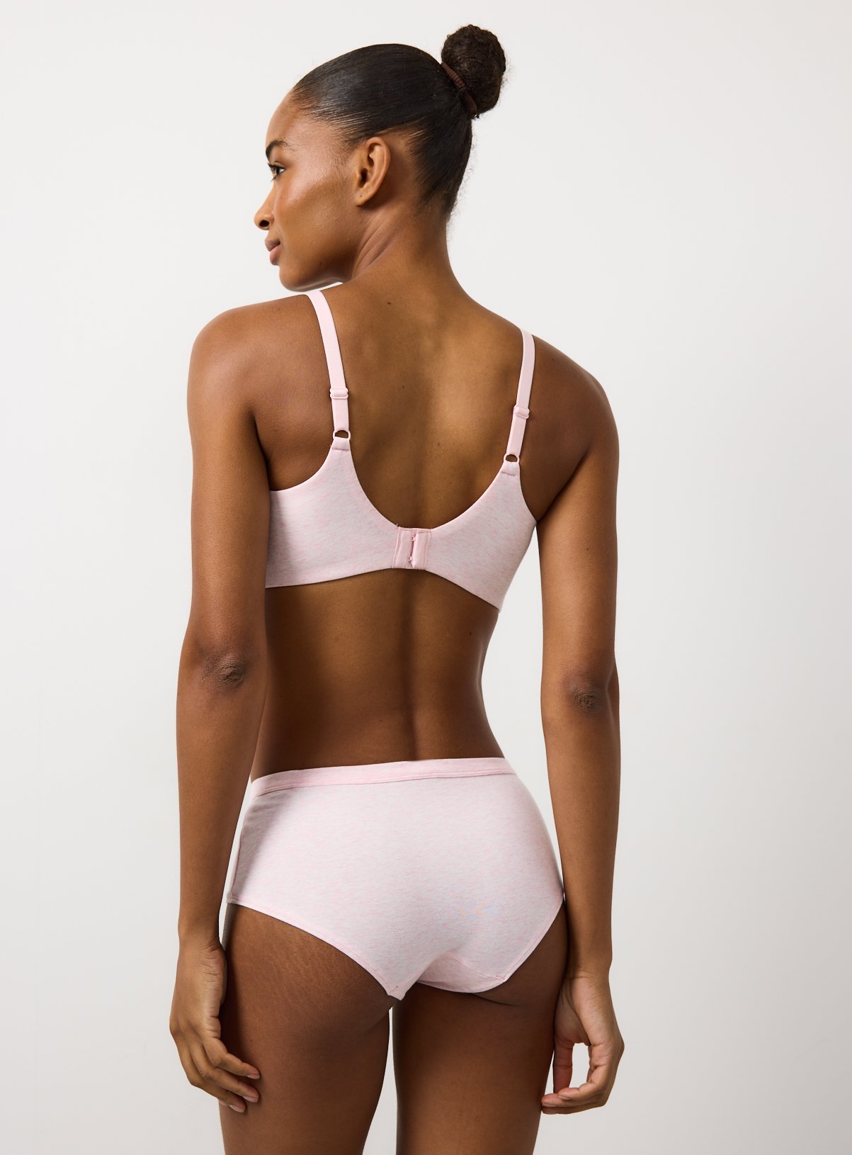 Pink Cottonform™ Non-Wired Padded Plunge Bra 36D - Image 5 thumbnail