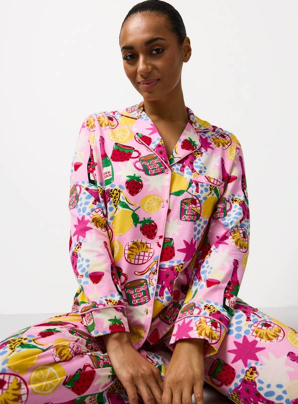 Mothers Day Madness Print Traditional Jersey Pyjamas S