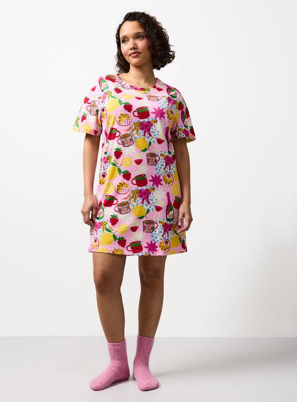 Pink Mother's Day Print Sleep Tee XXL