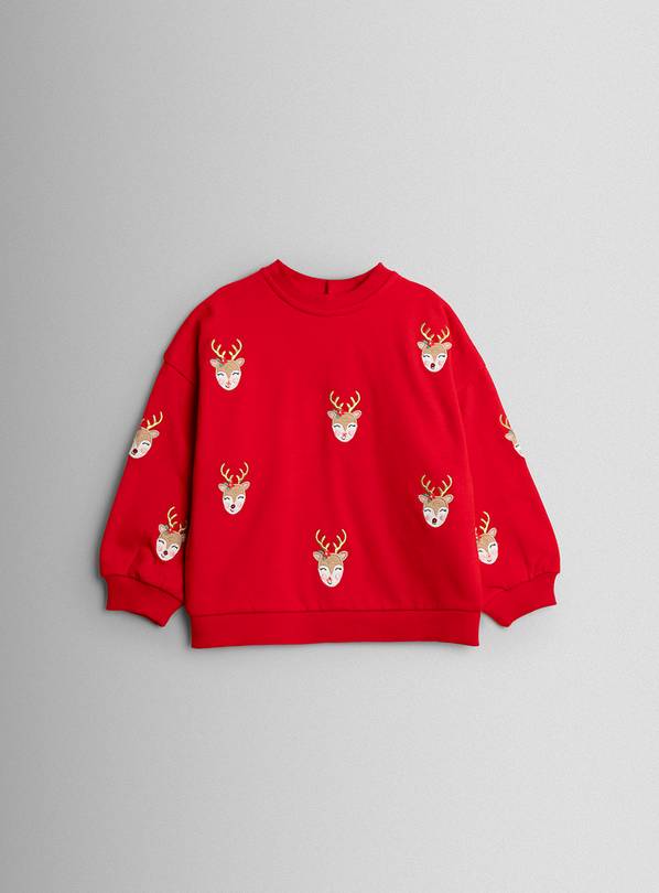 JOJO MAMAN BÉBÉ Reindeer Sequin Sweatshirt 6-12 months