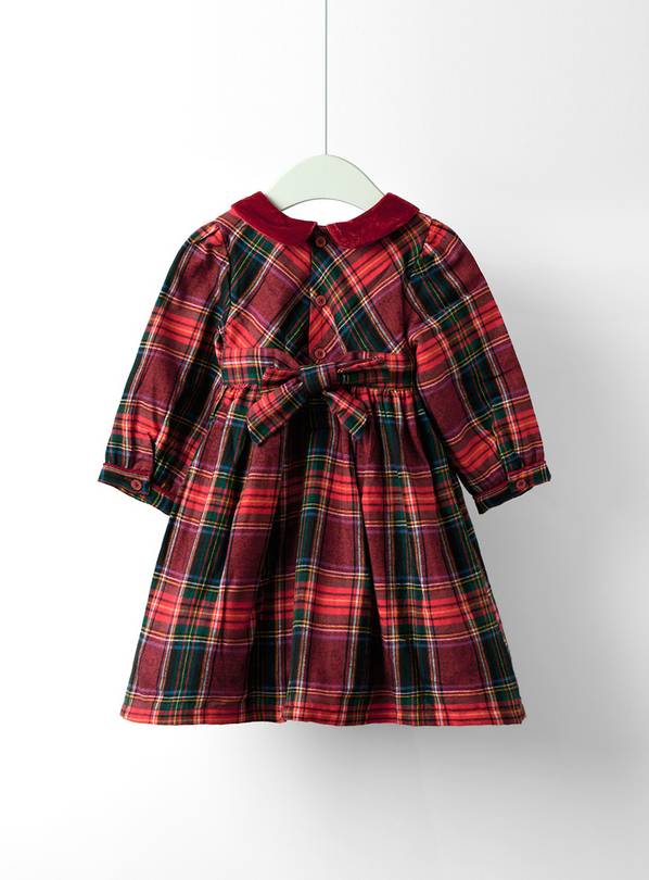 Buy JOJO MAMAN BÉBÉ Check Party Dress Short Sleeve With Peter Pan