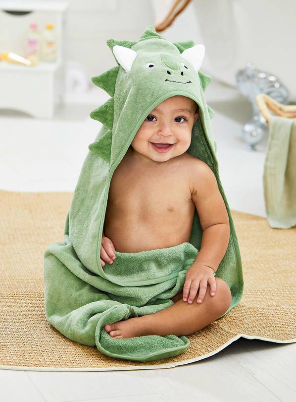 JOJO MAMAN BÉBÉ Dino Hooded Towel One Size