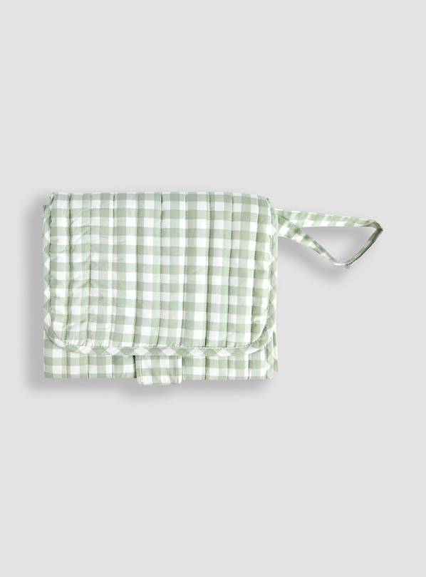 JOJO MAMAN BÉBÉ Quilted Travel changing Mat - Green Gingham One Size