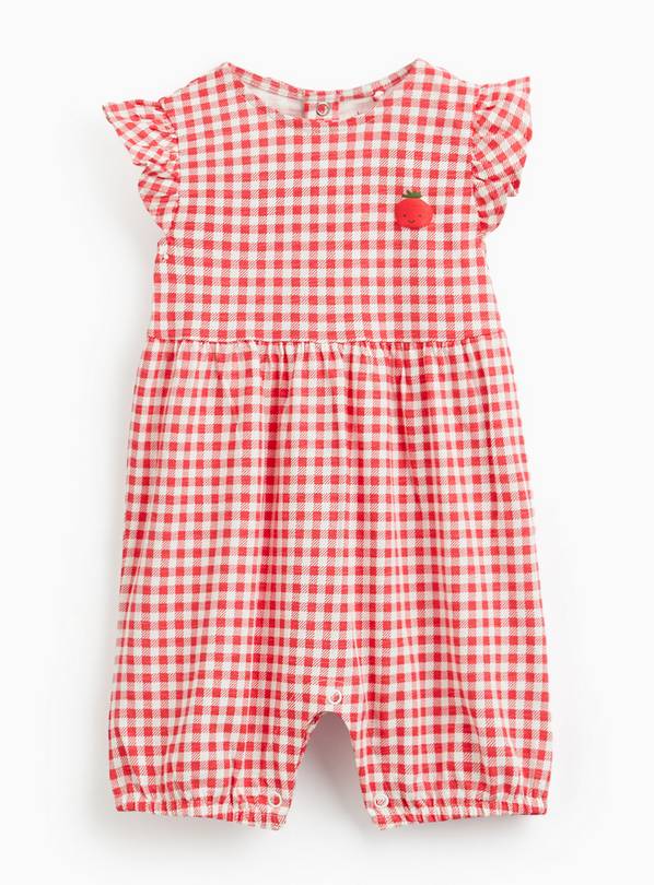 Red Gingham Romper 6-9 months