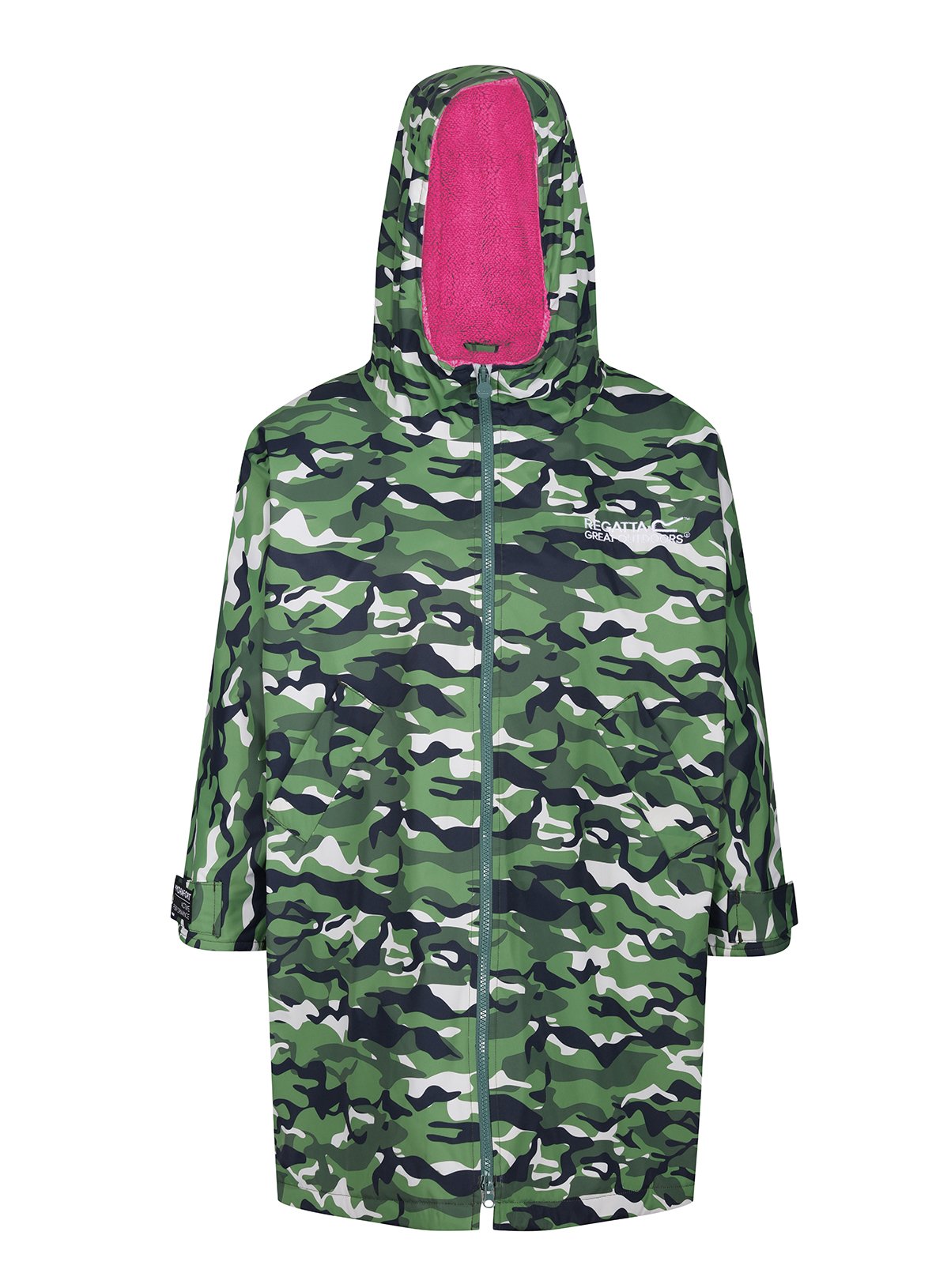 REGATTA Junior Unisex Waterproof Robe Camo 3-5 Years - Image 4 thumbnail