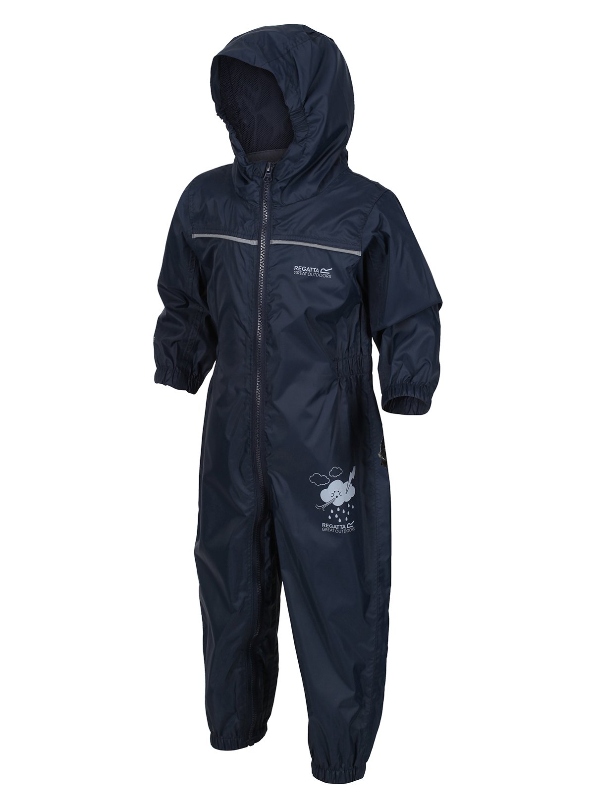 REGATTA Puddle IV All In One Suit Navy 6-12 months - Image 3 thumbnail