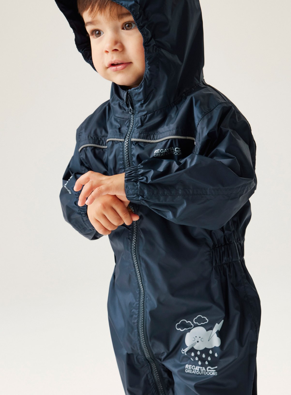 REGATTA Puddle IV All In One Suit Navy 6-12 months - Image 6 thumbnail