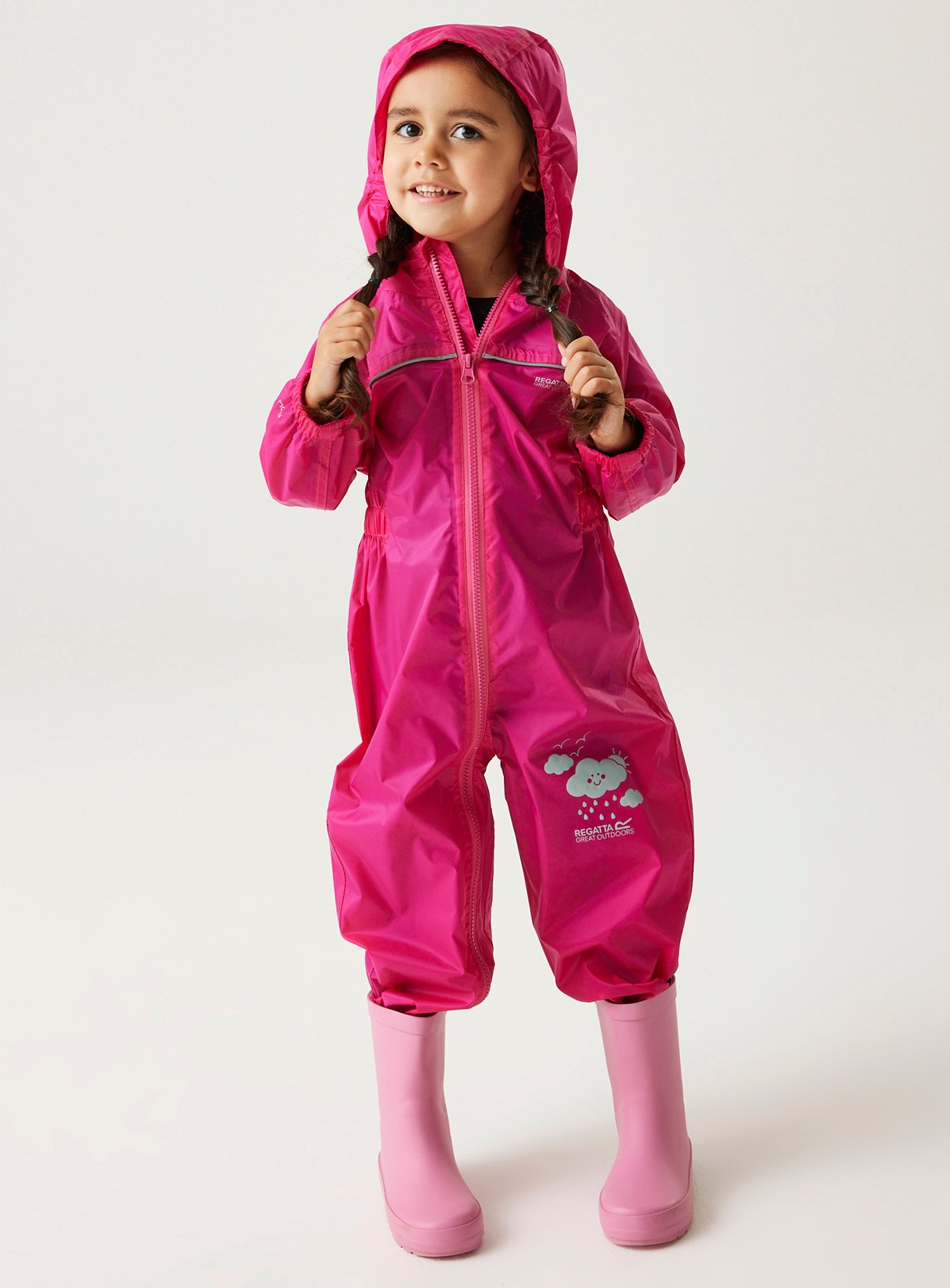 REGATTA Puddle IV All In One Suit Pink 12-18 months - Image 5 thumbnail
