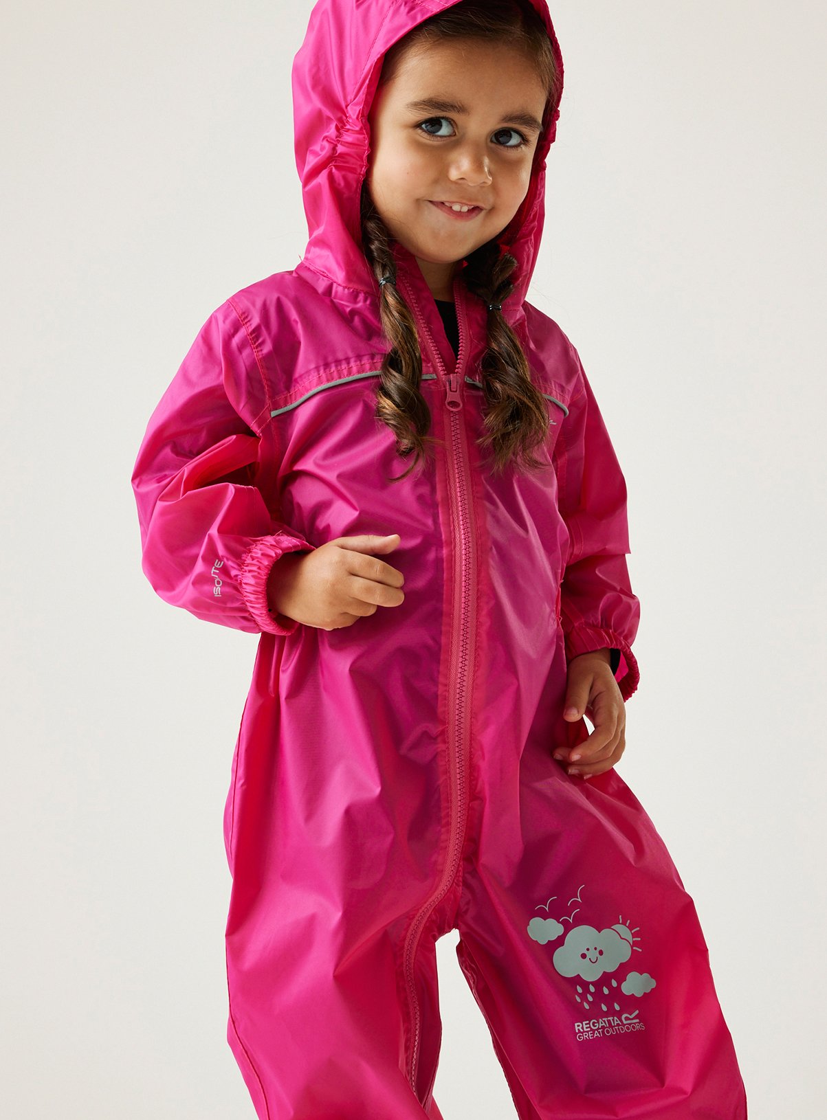 REGATTA Puddle IV All In One Suit Pink 12-18 months - Image 6 thumbnail