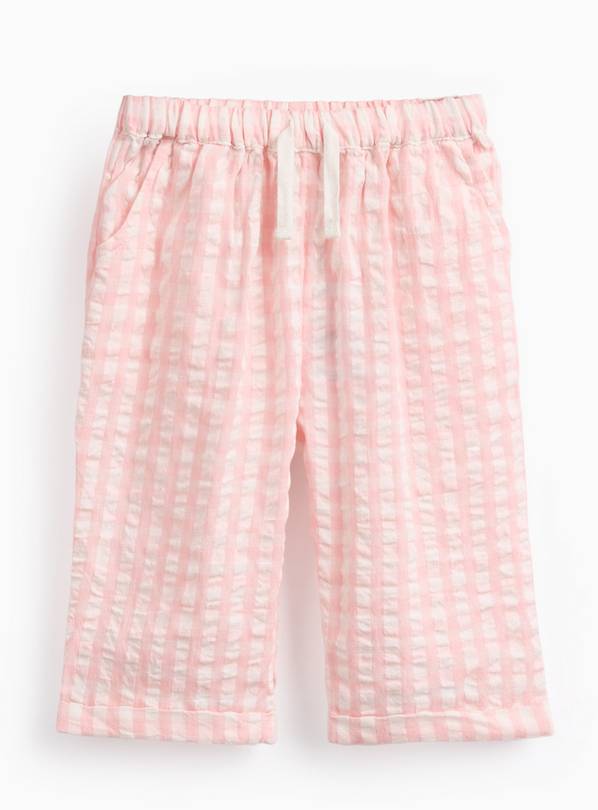 Pink Gingham Woven Trousers 9-12 months