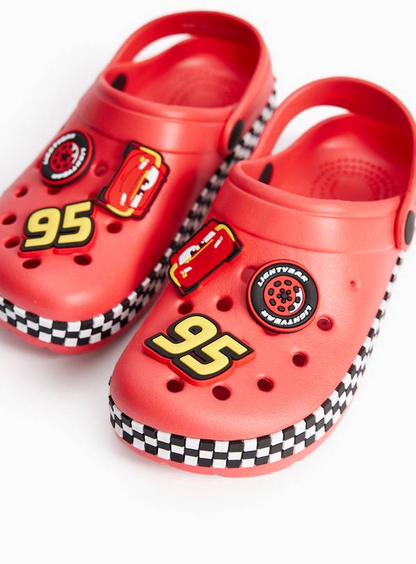 Red Lightning McQueen Print EVA Ankle Strap Clogs 12-13 Infant
