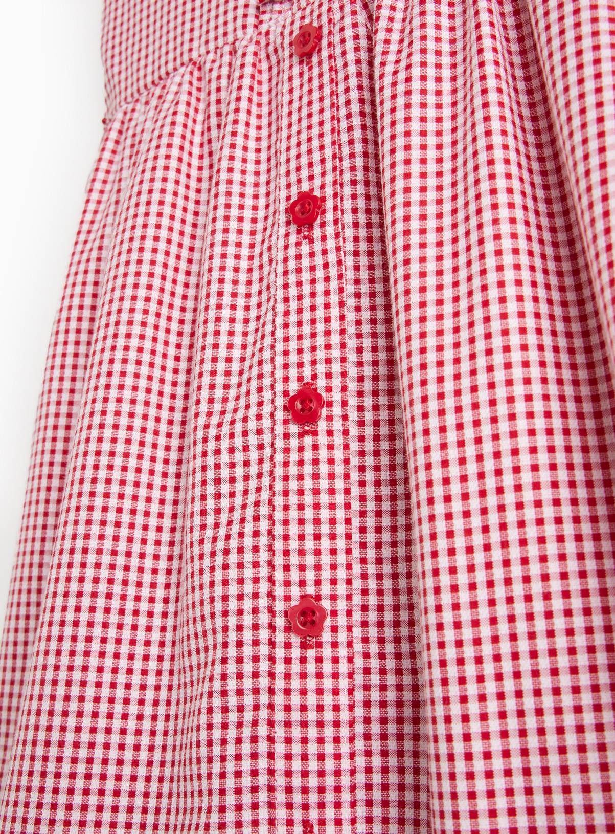 Red Classic Bow Detail Gingham Dresses Generous Fit 2 Pack 13 years - Image 3