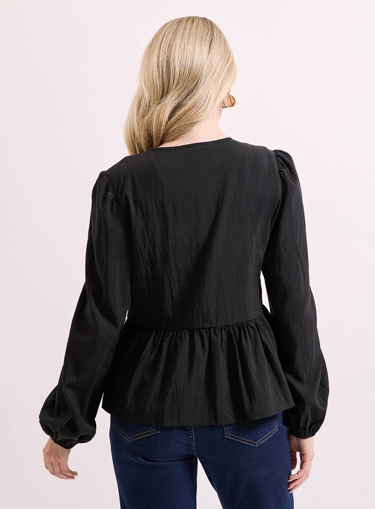 DOROTHY PERKINS Tie Front Long Sleeve Blouse 16 - Image 4