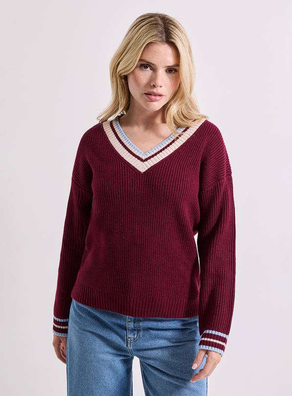 DOROTHY PERKINS Contrast Cricket Jumper L