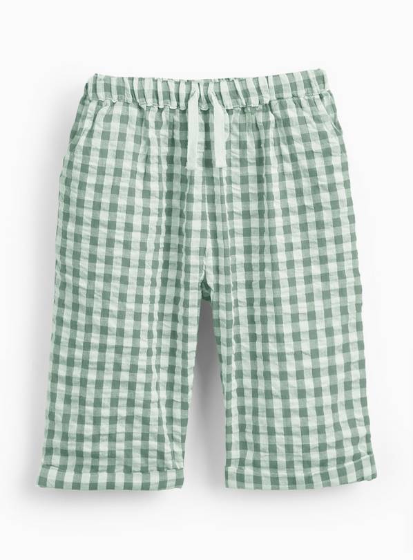 Green Gingham Woven Trousers 18-24 months