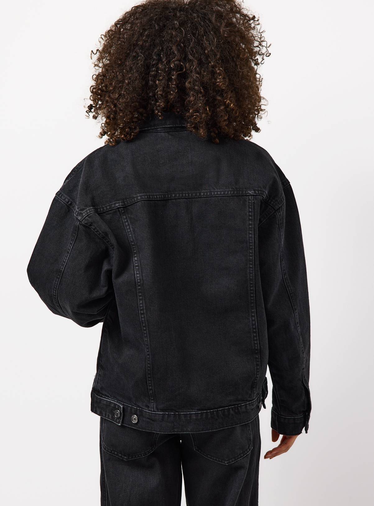 Black Oversized Trucker Jacket 6 - Image 4