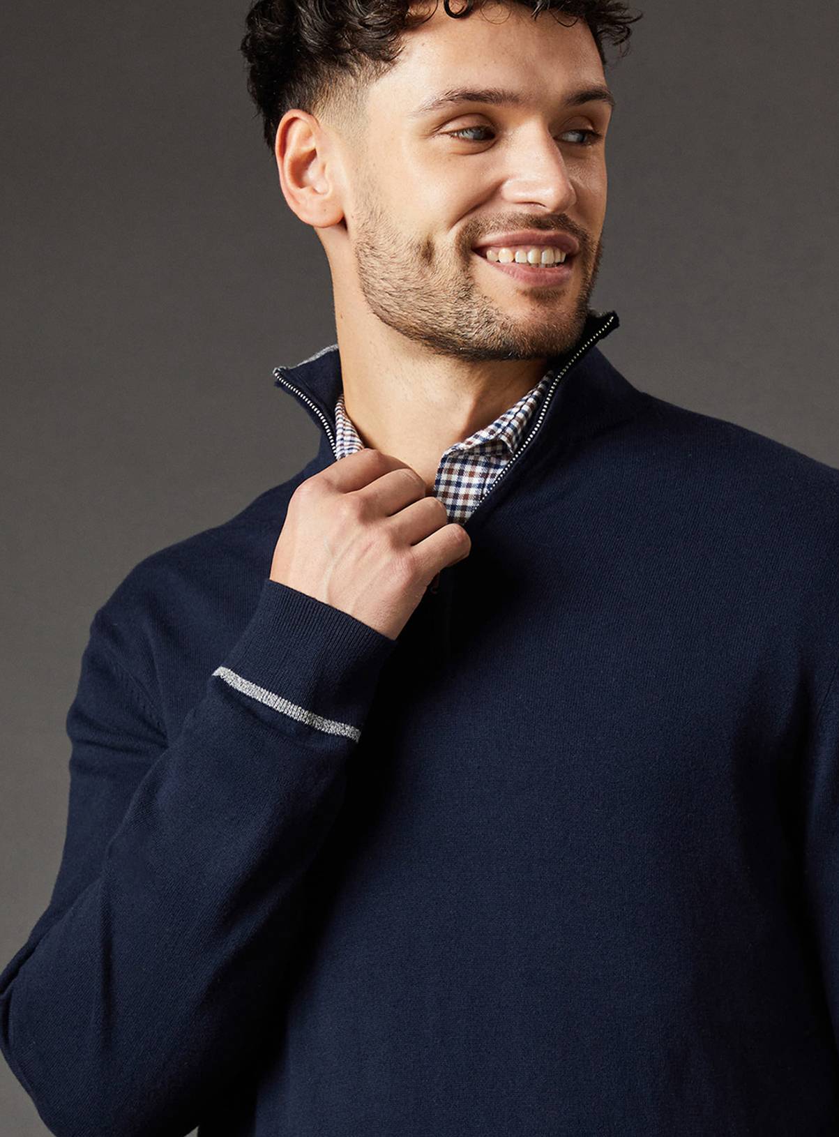 BURTON Cotton Rich Half Zip Jumper XL - Image 2