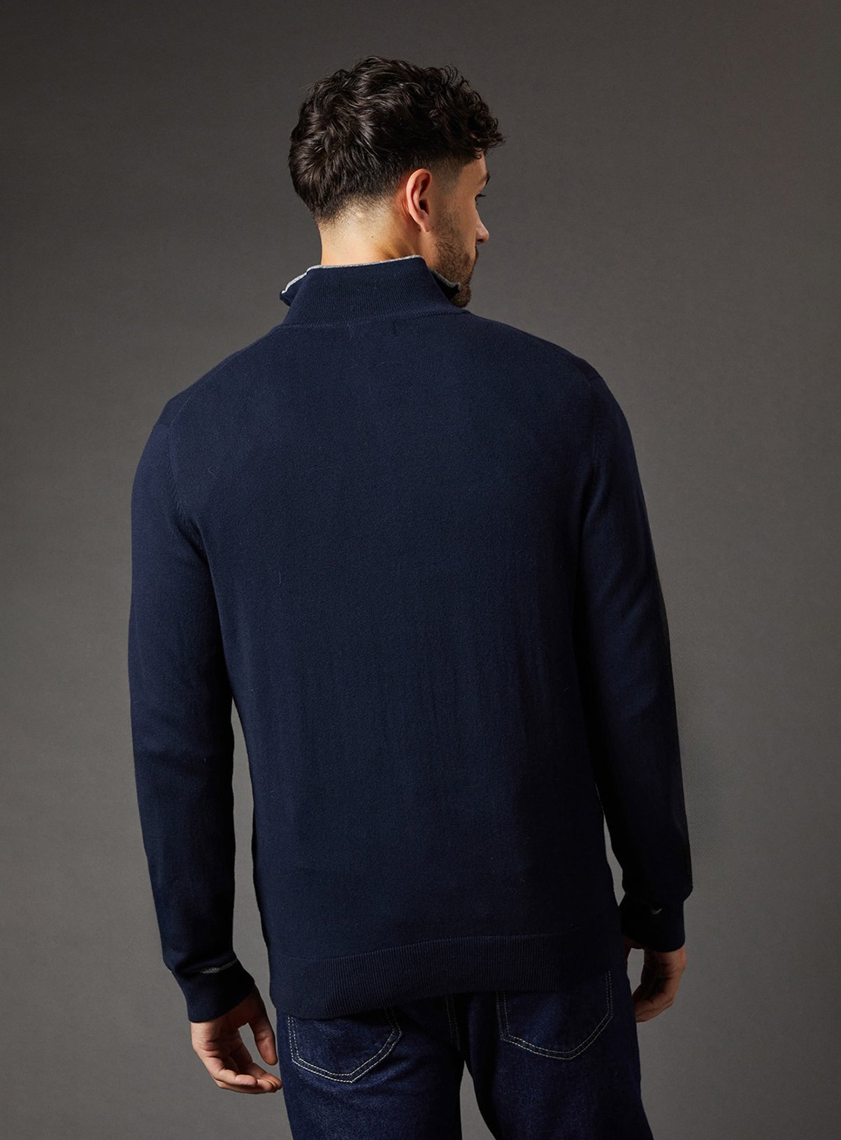 BURTON Cotton Rich Half Zip Jumper XL - Image 3 thumbnail