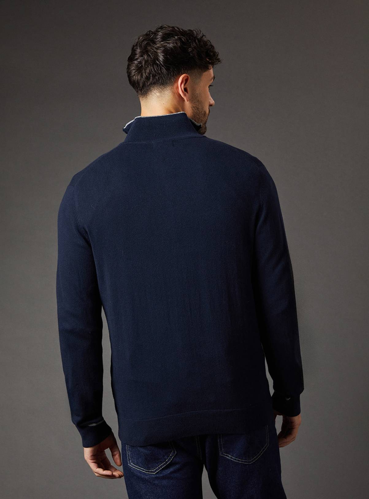 BURTON Cotton Rich Half Zip Jumper XL - Image 3