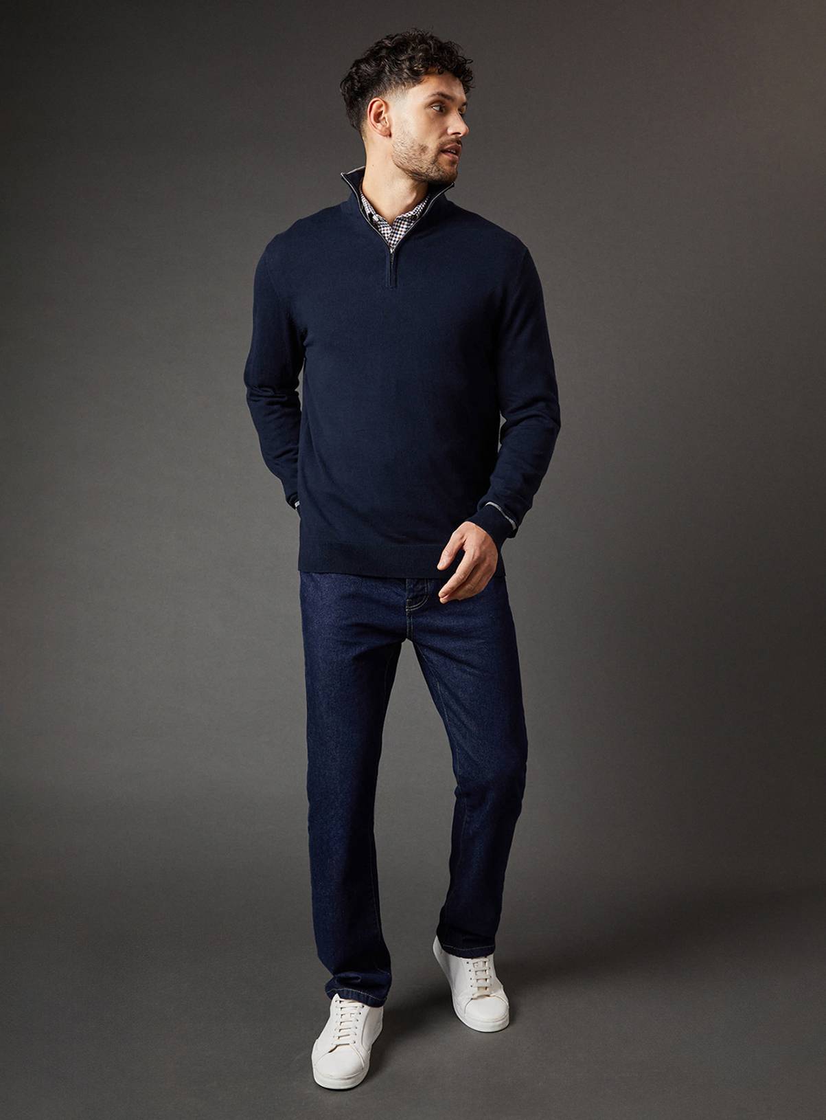 BURTON Cotton Rich Half Zip Jumper XL - Image 4
