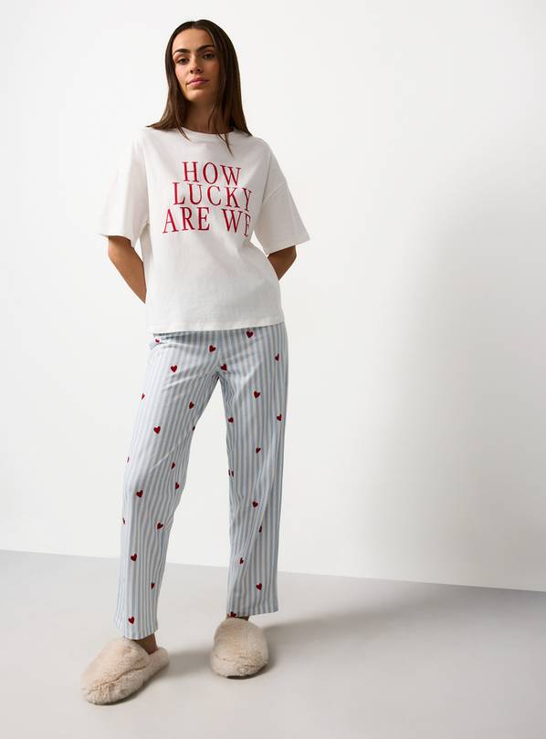 Valentine's Day How Lucky Are We Pyjamas 2 Pack M