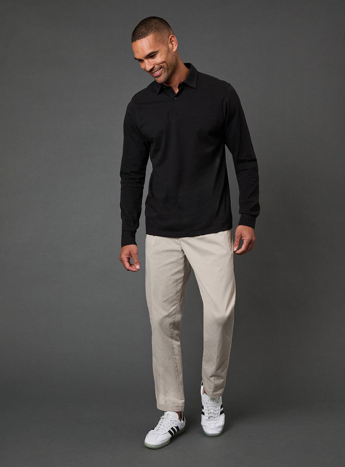 BURTON Black Long Sleeve Smart Jersey Polo Shirt S - Image 2