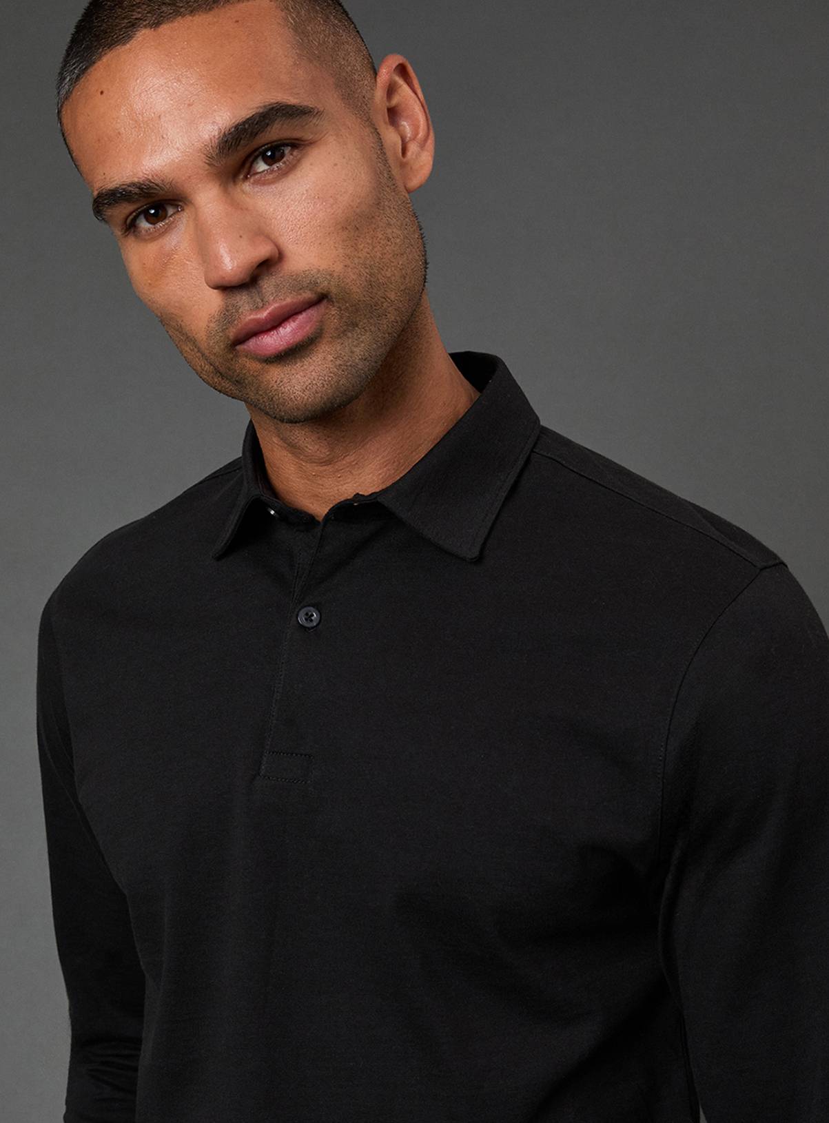 BURTON Black Long Sleeve Smart Jersey Polo Shirt S - Image 3