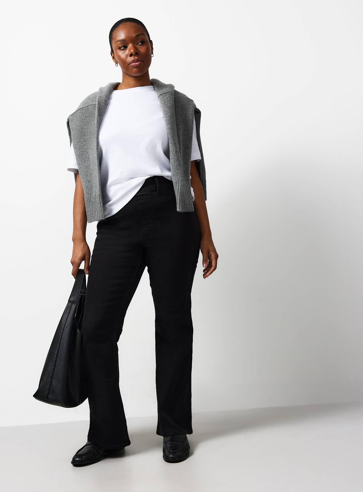 The Black Denim Flared Jeggings 16 - Image 1