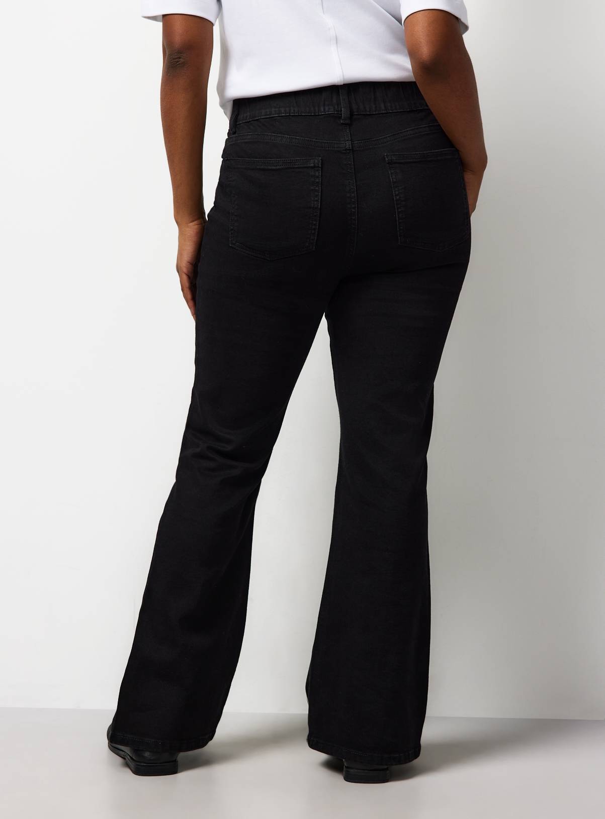 The Black Denim Flared Jeggings 16 - Image 4